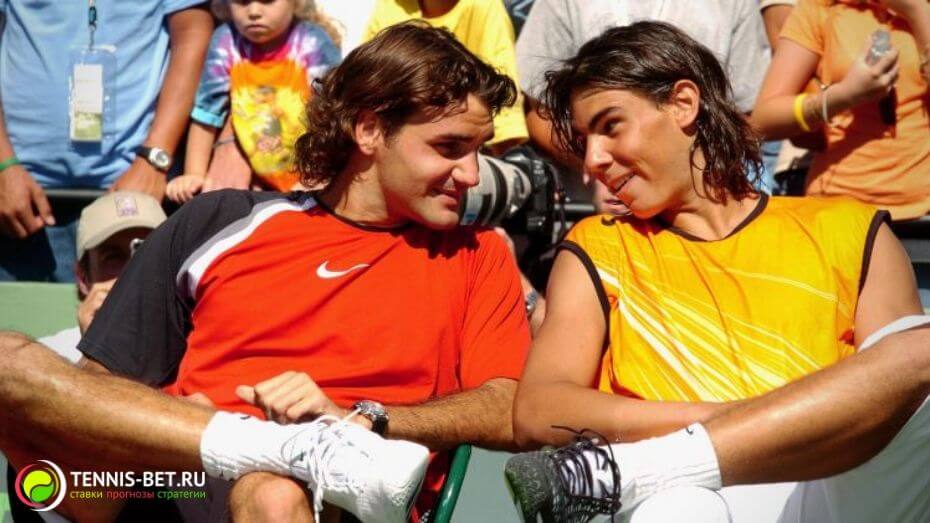 Федерер и Надаль в молодости