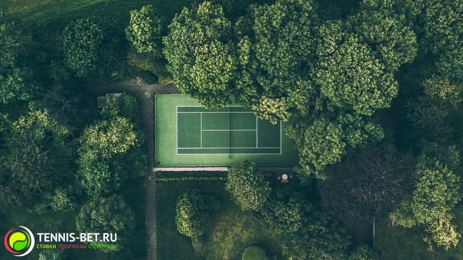 Теннисный корт с дрона