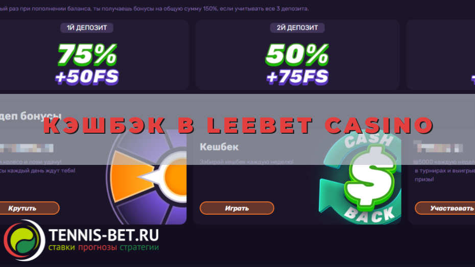 Кэшбэк в Leebet casino