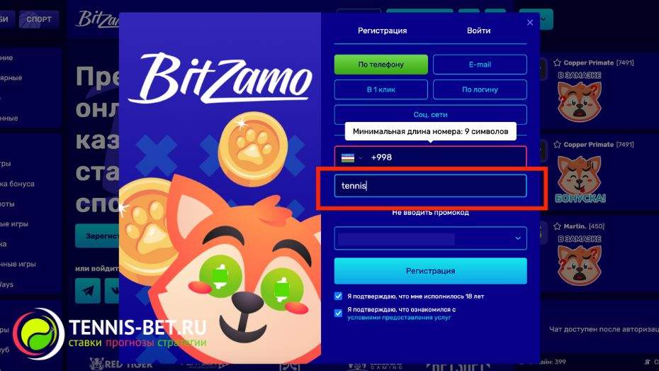 Bitzamo промокод при регистрации