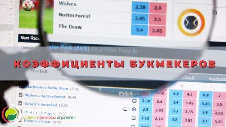 Коэффициенты букмекеров: ключевые моменты