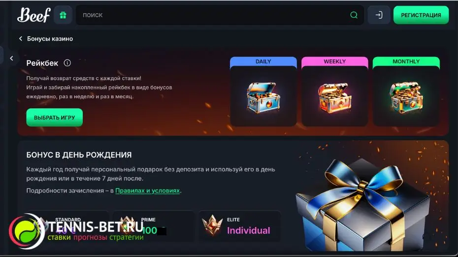 Beef casino промокод акции